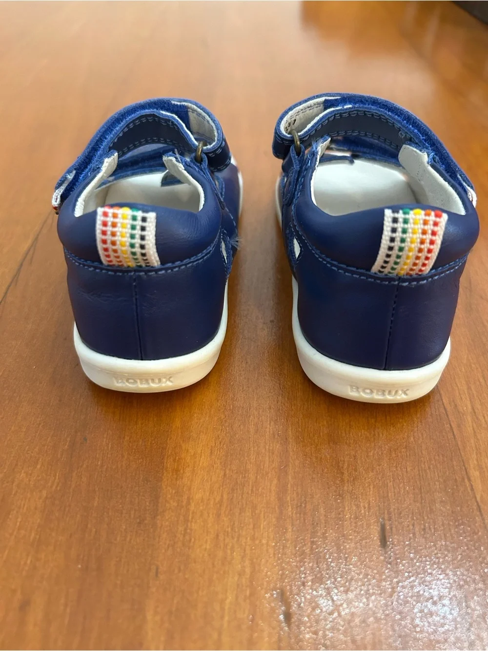 NWOB Bobux I-Walk Rise Leather Sandals - Navy Unisex Kids Shoe Size EU 23 US 7